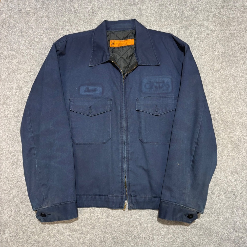 Vintage Red Kap Navy Blue Quilted Lined Work Jacket Mens Large Made in USA